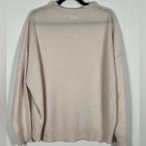 NWOT Pilcro Anthropologie Alani Light Pink Cashmere Sweater- XL - Picture 9 of 12